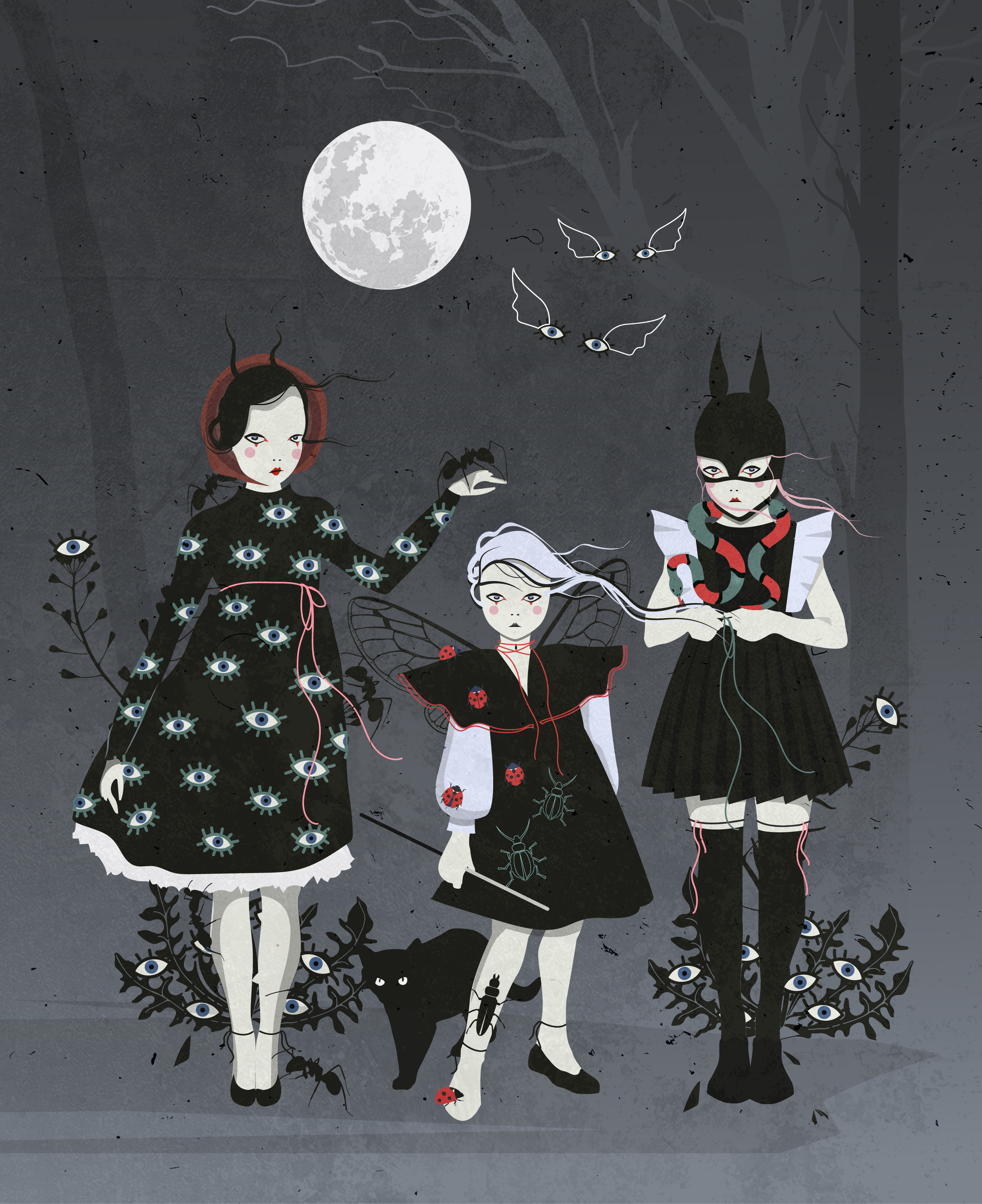 Keeper Sisters art bookillustration characters design digital digitaldrawing digitalpainting fantasyart graphic design illustration illustrator procreate sisters