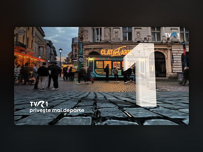 TVR 1 "Privește mai departe" ident - 2023 refresh 3d 3d model channel id concept concept design design ident identification romania spline tv tv channel tv graphic tv ident