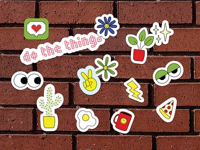 Stickers graphic design illustration stickers