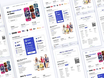 IPTV Landing Page androidtv app design iptv landing page live tv movie ott ottplatform smart tv stream television trend tv landing page ui uidesign uiux uxdesign web web design