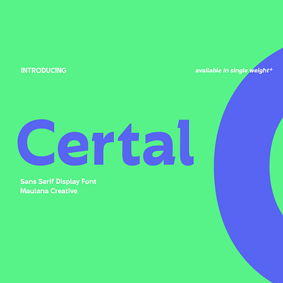 Certal Sans Serif Display Font animation branding design font fonts graphic design logo nostalgic