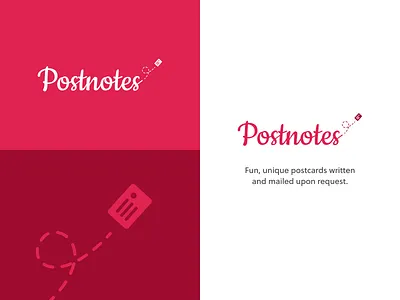 Postnotes branding illustration logo postcard wip