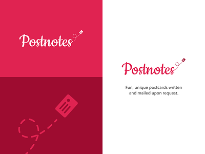 Postnotes branding illustration logo postcard wip