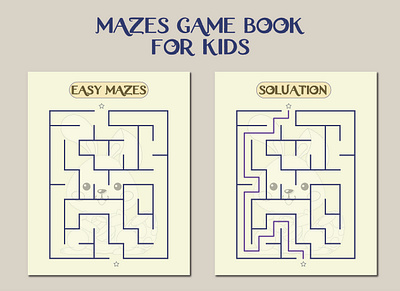 Mazes Puzzle Book for Children's kids book kids game book mazes mazes book mazes book for kids mazes game mazes interior mazes puzzle puzzle puzzle game book