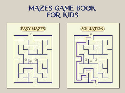 Mazes Puzzle Book for Children's kids book kids game book mazes mazes book mazes book for kids mazes game mazes interior mazes puzzle puzzle puzzle game book