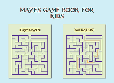 Funny Mazes Book For Kids amazon kdp book interior book puzzle graphic design mazes mazes book mazes game puzzle book puzzle book for kids puzzle game book