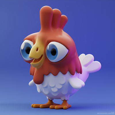 Little feathered friend 🐔 3d art artwork cartoon character chicken design illustration