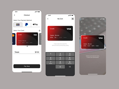 Credit Card Checkout - Mobile App chekout design figma graphic design prototype ui uiux userinterface ux wireframe xd