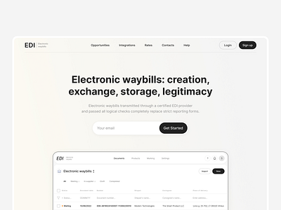 EDI electronic waybills design graphic design typography ui ux