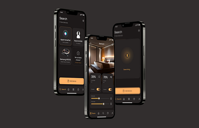 Smart Home application for IOS app application black ios smart home ui ux