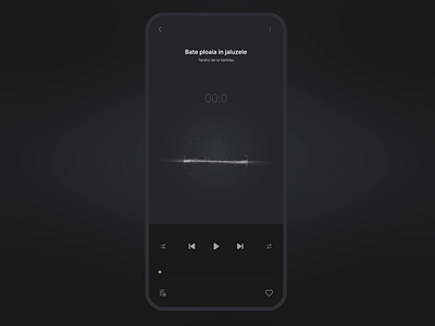 Minimalist music app after effects animation app design dark theme interaction design mobile particles ui design ui interaction
