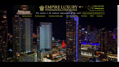 Empire Luxury branding design logo luxury web design ui ux web design web development