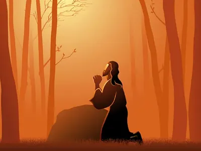 Pray god! design hardwork illustration jesus new