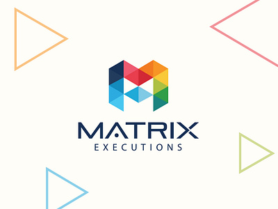 Matrix Executions Logo Design. branding colorful design geometrix graphic design hexogonal logo logodesign logodesigner logoinspiration logomark m mgeometrix mhexogonal mlogo mlogodesign mpolygonal multicolor polygonal vector