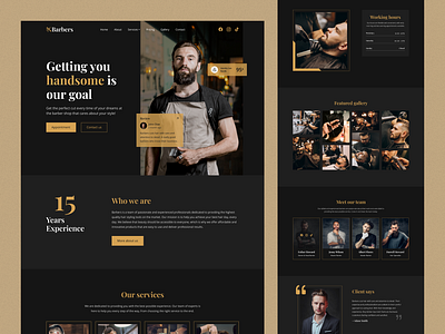 Barber Shop Landing Page appointment barber shop barberman barbershop beauty salon booking fashion gents parlor hair salon haircare haircut hairdresser hairstyle landing page makeup service ui design web design