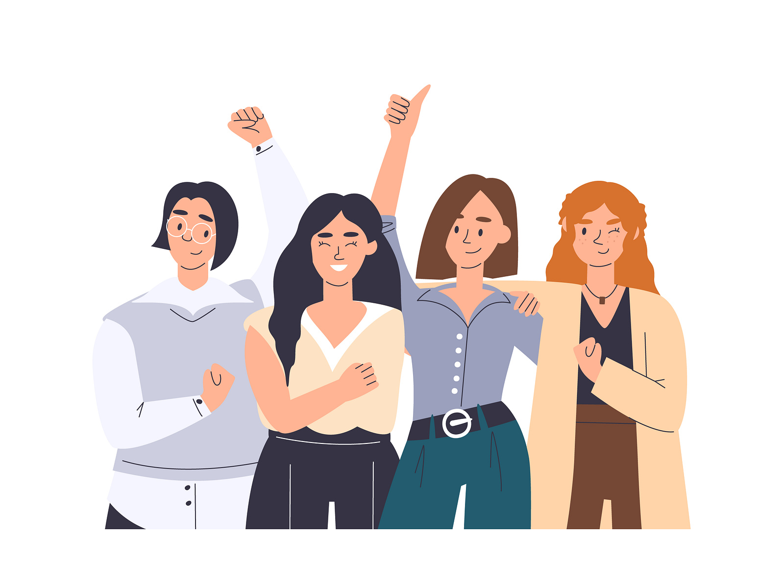 Teamwork with businesswomen by Diana Vasileva on Dribbble