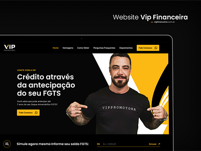 Website Design - Vip Financeira design design de interface figma interface landing ui webdesign