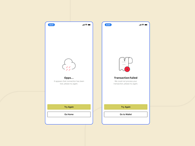 Error Modals for Bitrack - a web3 P2P exchange. bitcoin crypto design exchange figma illustration p2p product design ui