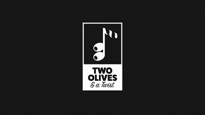 TWO OLIVES & A TWIST branding identity logo design music record label typography vector