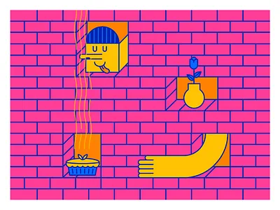 AS EASY AS PIE adobe art character design designer flat graphic design icon illustration illustrator pie pink plant playful shapes vector