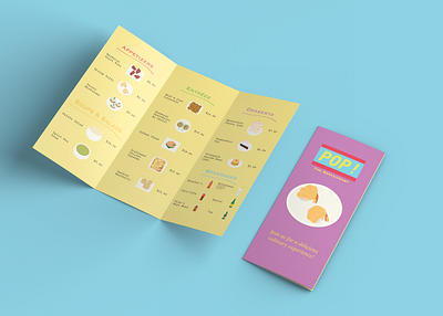 Pop! The Restaurant Menu & Merch adobe ill adobe illustrator adobe photoshop branding design designer graphic design illustration logo design menu design merchandise restaurant branding shirt design