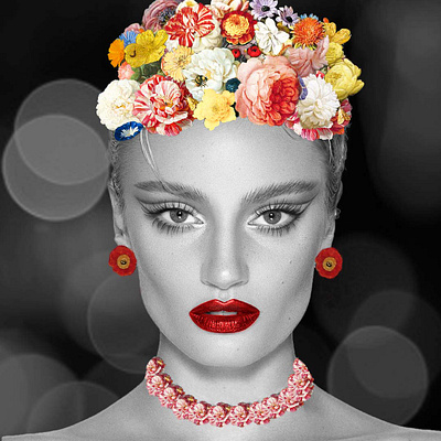 Floral Muse collage design designer digitalcollage fashion flowerart models photomanupulation