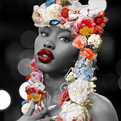 Floral Muse collage design designer digitalcollage fashion flowerart illustration photomanupulation