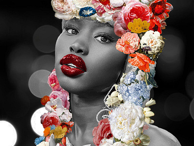 Floral Muse collage design designer digitalcollage fashion flowerart illustration photomanupulation