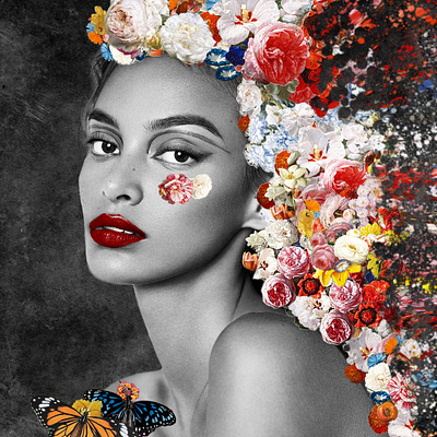 Floral Muse collage design designer digitalart digitalartist digitalcollage fashion photomanupulation