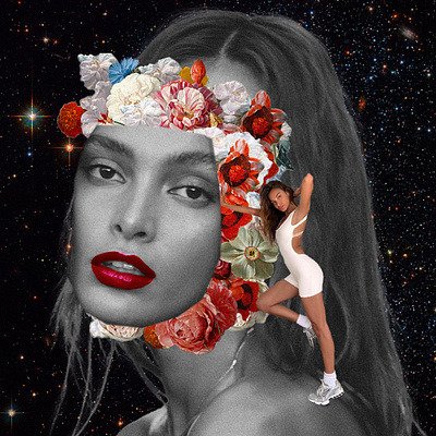 Floral Muse collage design designer digitalcollage fashion