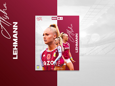 Sports poster design | Alisha Lehmann branding design graphic design sachitheek typography