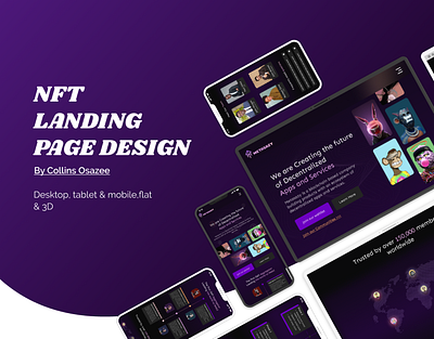 NFT Landing Page UI Design design landing page nfts ui website