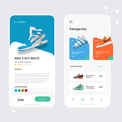 E-Commerce app design app design typography ui