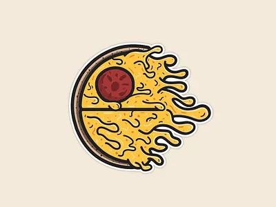 Pizza Death Star caseyillustrates death star explode illustration orlando pizza star wars