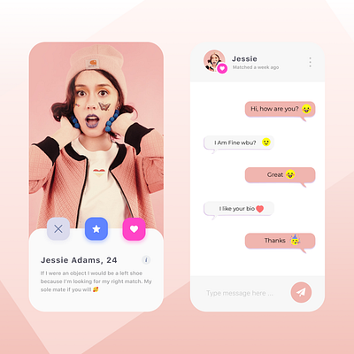 Dating App UI Design app design ui