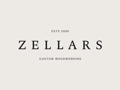 Zellars Logo Lockup craft custom design graphic design lockup logo logotype type type treatment typography woodshop woodworking