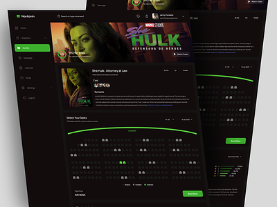Nontonin - Detail Page Booking Movie admin apps booking cinema dashboard design detailpage graphic design movie review ui uiux uix ux