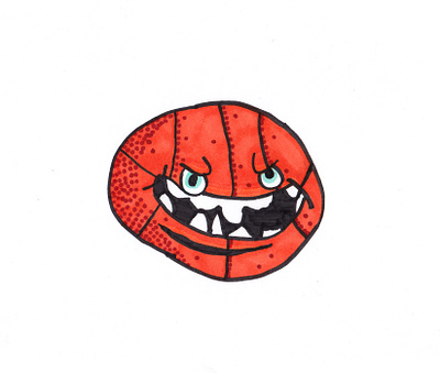Must be March basketball cartoon character crazy dots drawing dribbble face halftone illustration mad march madness markers mule madness ncaa orange sticker mule