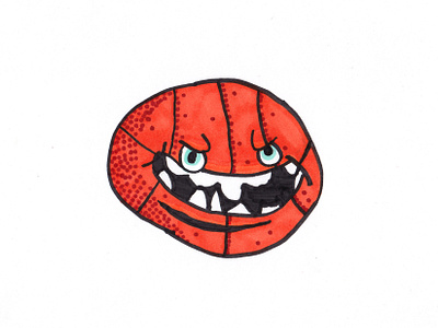 Must be March basketball cartoon character crazy dots drawing dribbble face halftone illustration mad march madness markers mule madness ncaa orange sticker mule