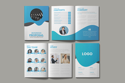 A4 Business Proposal Brochure Layout Template Design cover