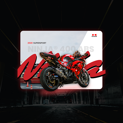 Kawasaki Ninja Landing Page UI app branding design graphic design illustration logo typography ui ux vector