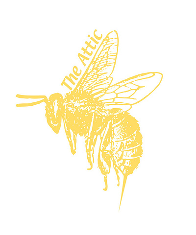 The Attic Bee attic branding design graphic design illustration logo