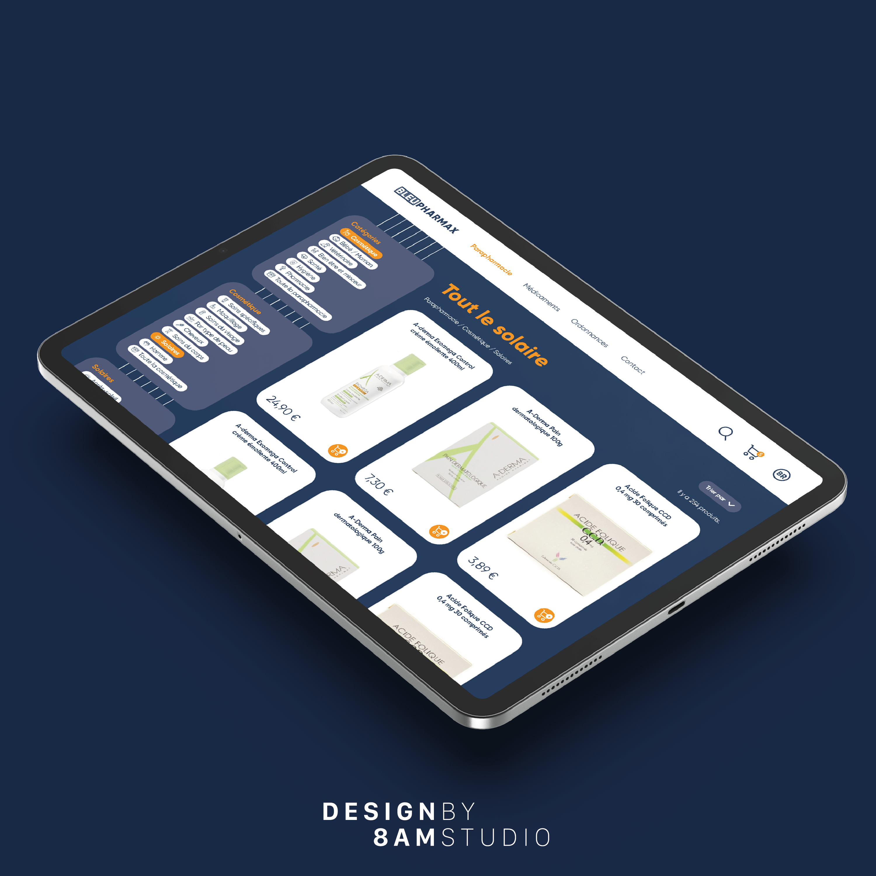 Bleu Pharmax icons logo website