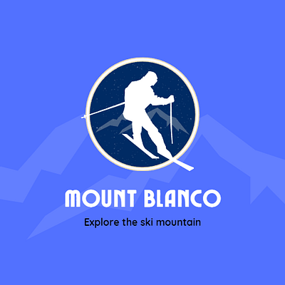 Ski mountain logo 3d animation branding graphic design logo motion graphics ui