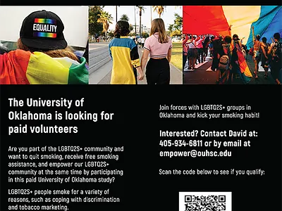 Marketing collateral for The University of Oklahoma branding design graphic design