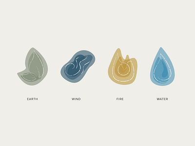The Elements branding design illustration