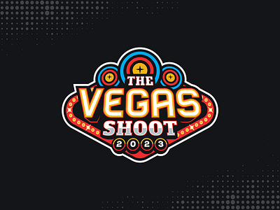 The Vegas Shoot 2023 archery archery tournament logo graphic design logo sports logo vegas