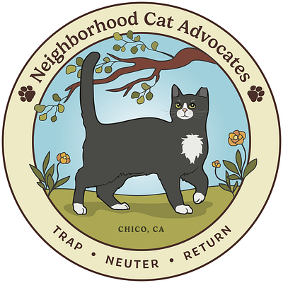 Neighborhood Cat Advocates Logo branding design graphic design illus illustration logo typography vector