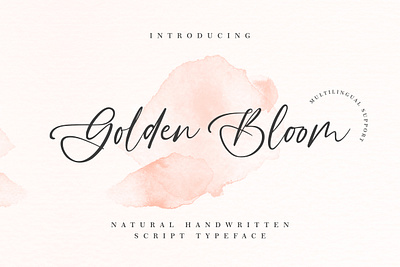 Golden Bloom - Natural Handwritten branding design font identity illustration lettering logo type typography ui