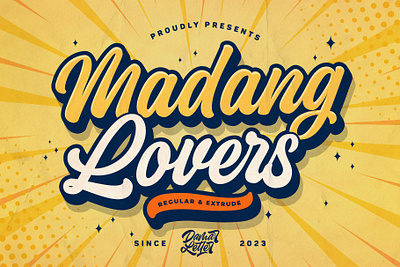 Madang Lovers - Regular & Extrude branding design font identity illustration lettering logo type typography ui